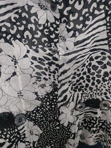 Patchwork Animal &amp; Floral Print Top