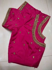 ✨Rani Pink Aari Maggam Blouse