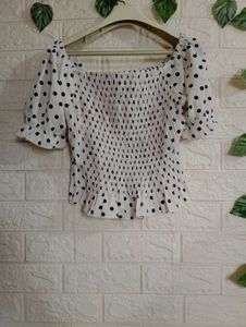 💥Polka Dot Puff Sleeve Top