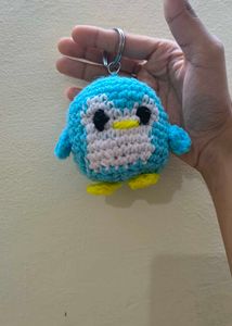 crochet penguin charm