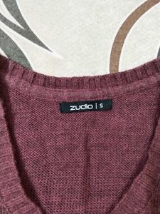 Mauve V-Neck Sweater