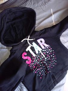 black cropped hoodie