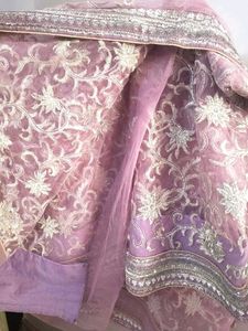 Readymade embroidered net Saree