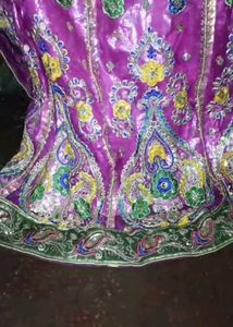 Pink  Lehanga Embroidered Saree