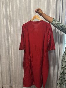 Silk Red Kurti