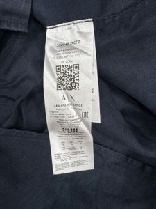 Armani Exchange Blue Linen Shirt