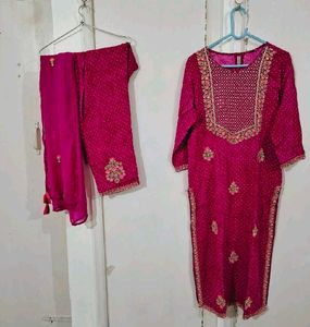 Pink Embroidered Salwar Kameez