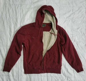 unisex Burgundy Fleece-Lined Hoodie