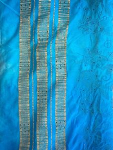 Fully Embroideredand Stome With Golden Border