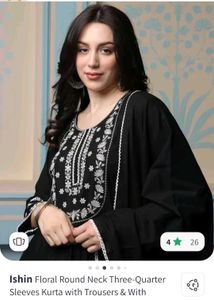 Elegant Ishin Black Kurta Set