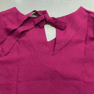 HEY Brand Magenta Bell Sleeves Top