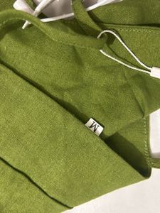 Green Slit Midi  A Line Dress