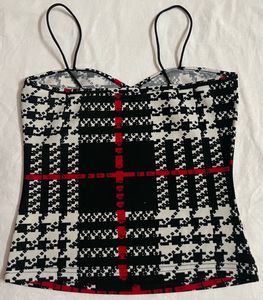 SHEIN Black &amp; White Printed Cami Top