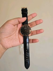 DW Mens Classic Reading Black Rose Gold