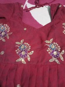 Elegant Ethnic Maroon Color Gown