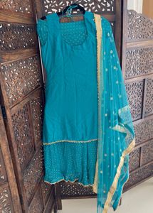 Brand New Designer Embroidered kurta Lehenga Set