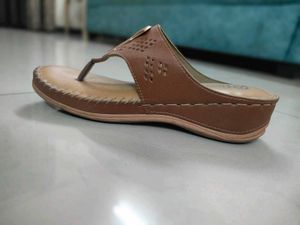 Brown Leather Wedges