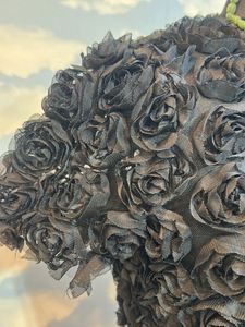 Black Rose Embellished Top