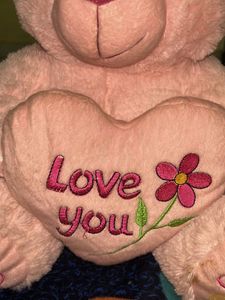 Cute Pink Teddy Bear - Love You