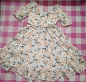 off shoulder Floral Print Dress