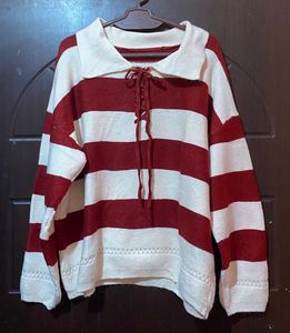Maroon Stripe Pullover sweater