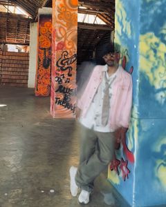 Pink Denim unisex Jacket