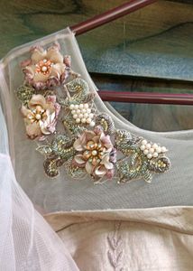 Elegant Padded Engagement Gown with Dupatta