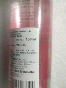 Naturals Strawberry &amp; Yogurt Body Spritz