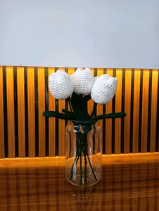 Crochet White Tulip 🌷🤍