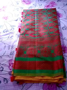 Absolutely New All Over Thread Work Assam Silk