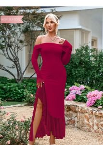 Royap slit Off-Shoulder Dress