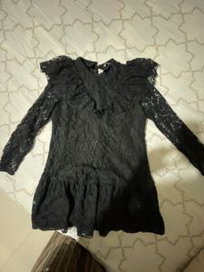 Black Lace Mini Dress
