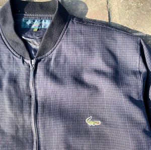 Crocodile Navy Check Bomber Jacket