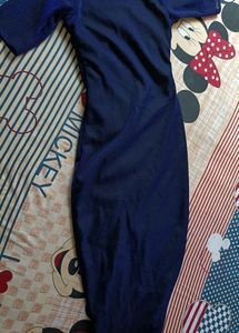 NAVY BLUE SHIMMER BODYCON DRESS