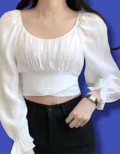 Chic White Tie-Back Top