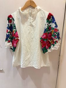Beautiful Floral Sleeve Blouse