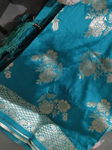 Elegant Blue Floral dupatta