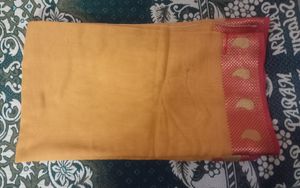 Cotton Mustard Colour Sari