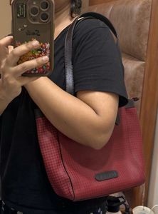 Hidesign-Cherry Red &amp; Chocolate Original Bag