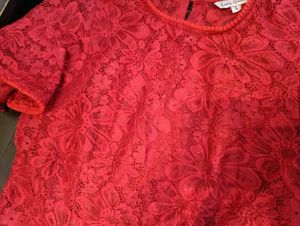 Red Lace Midi Dress