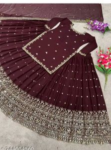 Maroon Embellished Lehenga