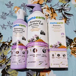 Mamaearth Rosemary Shampoo, Conditioner, Oil Combo