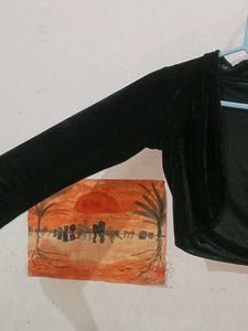 Crop Jacket With Full Sleeves