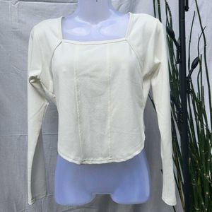 Elegant White Long Sleeve Top