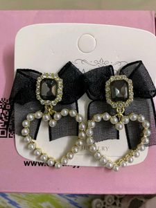 Destiny Jewels Gold Plated Korean Style Black Bow