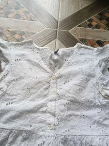 White Eyelet Top