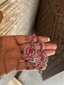 Pink Studded Earrings