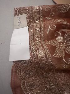 Elegant Organza  Embroidered Fabric