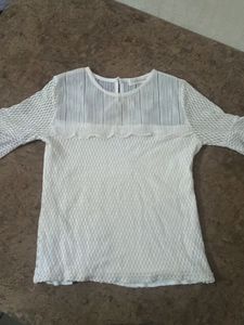 Reversible Skirt With White Party Wear Top