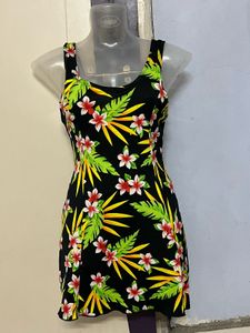 Floral Padded Vintage Beach Bay TropicalSwimdress
